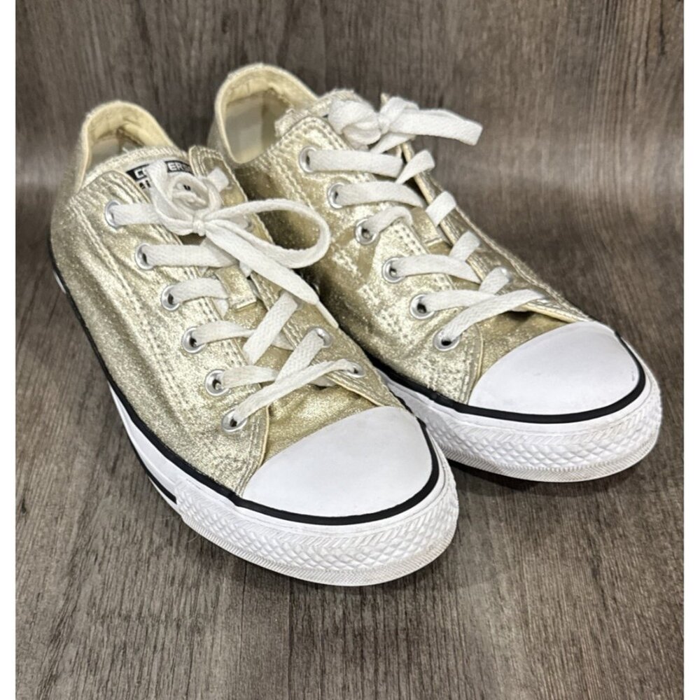 CONVERSE All Star Low Top Women's Size 10 / Mens Size 8, Lace Up, Metallic Gold